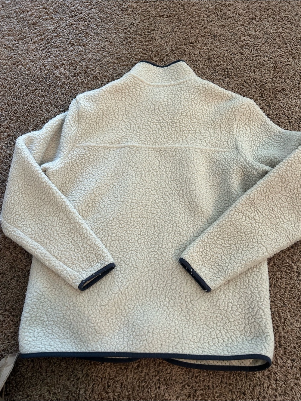 Patagonia Womens Retro Pile Fleece Full Zip Natural Beige Jacket large - Picture 2 of 5